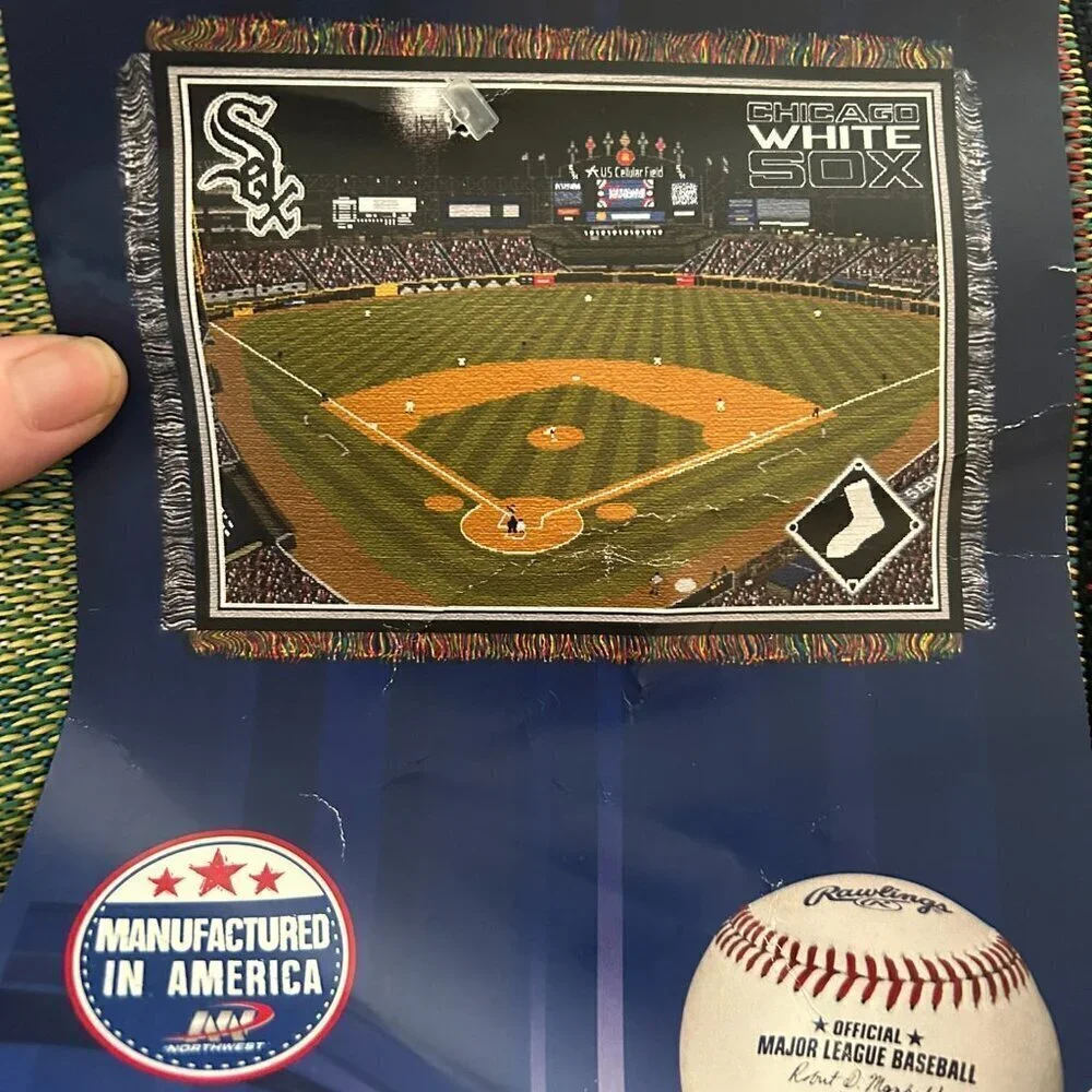 NWT Chicago White Sox Stadium Tapestry Throw Blanket 48x60 MLB Northwest